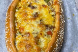 Homemade Turkish Pide Pizza