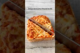 Air fryer cheesy hammy tomatoey toastie #recipe #shorts #food #cooking