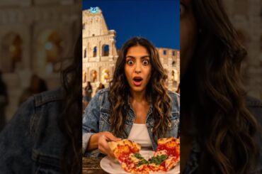 Mouse Tries to Steal My Pizza at the Colosseum! 🍕🐀 #Rome #Colosseum #pizzafail