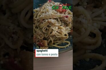 Italian cuisine SPAGHETTI CON TONNO E PESTO #shorts #short #recipe  #food