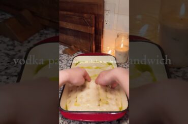 vodka parm chicken sandwich on focaccia bread! #cooking #recipe #explore #dinner #viral