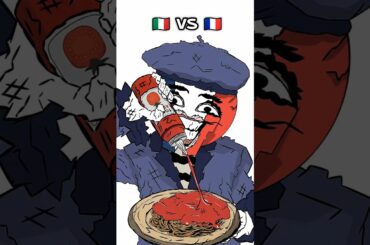 Italian Food VS French Food 🍝 | #countryhumans #usa
