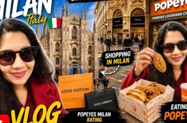 City life shopping district in Milan Italy.Vlog#youtube #viral #travel