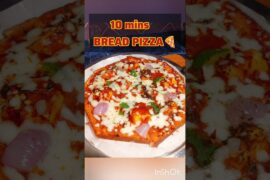🍕10-Minute Cheat Day BREAD PIZZA.Stop Ordering Delivery: 10-Minute Bread Pizza#cookwithbini30#shorts