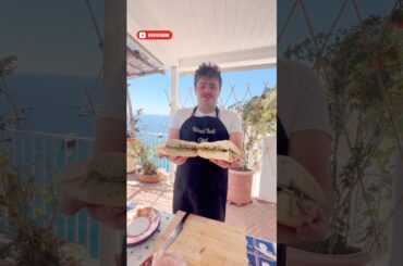 Cooking in Italy: Focaccia Sandwiches #cooking #food #shorts