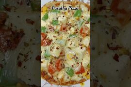 paratha pizza#shorts #recipe #cooking #shortsfeed