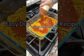 Easy Dump & Bake Recipe-Chicken Parmesan Casserole #easyrecipe #chickenparmesan #familydinner