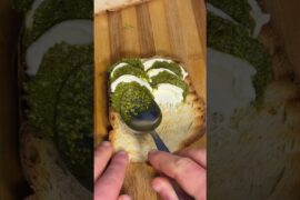 The Perfect Fusion of Italian Flavors -Creamy Pesto Crostini #recipe