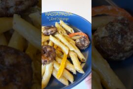 Rasta Pasta with Jerk Shrimp! 🇯🇲 #jamaicanfood #rastapasta #whatsfordinner #cooking #pastarecipe
