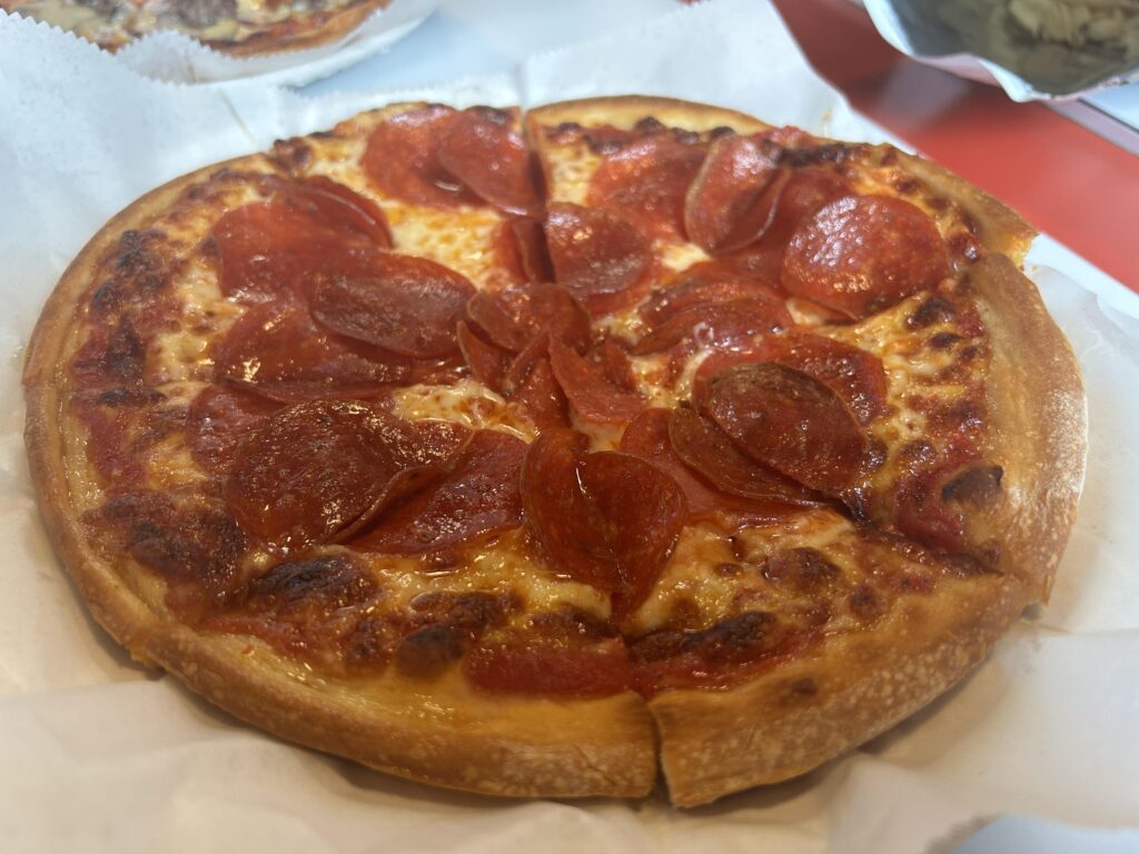 Small double pepperoni