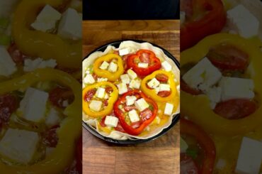 Tortilla Beef Pizza Recipe! Easy Breakfast #shorts #asmr
