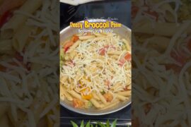 One Pan Cheesy Broccoli Pasta Recipe | White Sauce Penne Pasta | Easy Dinner Recipe #shorts