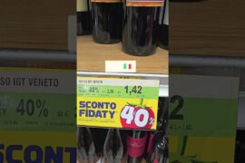 Vinho na Itália é mais barato que água