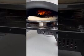 Wood + Gas Pizza Magic 🔥 Bertello SimulFIRE 16" Pizza Oven #shorts #pizza #cheese #food #foodies