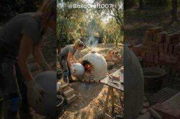 I Built a Real Italian Pizza Oven 😱🔥 | DIY Garden Brick Oven with Cement & Ball Mold