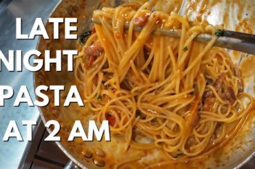 2 AM Pasta in an Empty Restaurant