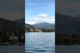 The Alps seen from Lake Como 🏔️🇮🇹🚤