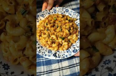 5 Minutes Desi Macaroni Recipe🤤 #macaroni #recipe #shortsfeed #youtubeshorts #viral #food #fyp #love