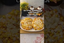 no oven homemade mini cheese corn pizza 🍕 #food #cooking #pizza #shorts #short #reel #reels #recipe