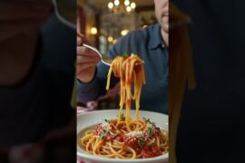 Hot pasta, cold wine🍷🍝" #cinematic #italianfood #italy
