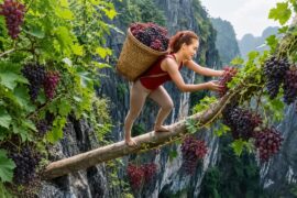 Harvesting Rare Black Grapes for Market | Traditional Italian Wine at Home