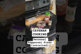 CAVEMAN COOKING! Personal Pepperoni Pizza (revisited). Yeh 👍