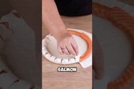How to make Creamy Salmon Italian puff pastry🍣 #food #recipe #shorts