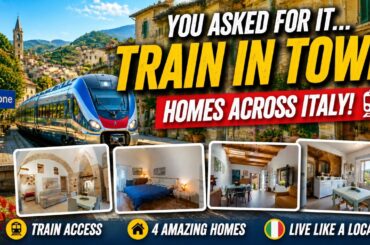 Buy A House In Italy Near Train Stations🚆Car-Free and Affordable Italian Properties!