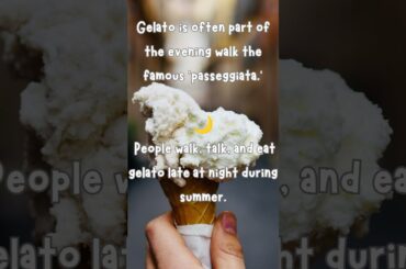 Italian Gelato Culture.