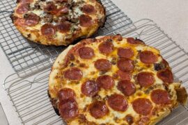 Made pizza for the first time. Burned the 12 inch pizza