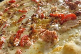 In honor of the Kentucky Derby. The Hot Brown pizza