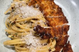 aglio e olio with chicken