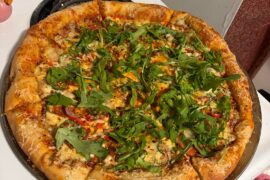 homemade vegetarian pizza