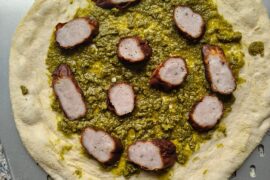 Pesto and sausage