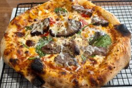 Smoked lamb pizza, two ways
