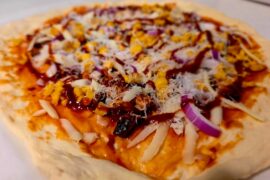 May have made BBQ sauce and chicken just to enjoy a American style BBQ chicken pizza