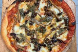 A pair of Pies… Mushroom & Pesto and Hot Honey