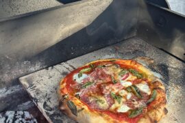 Cooking on my bbq, sage n pepperoni