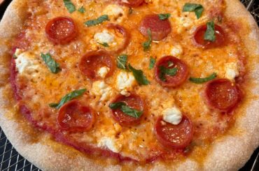 1st attempt at sourdough pizza