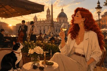 ☀️ Golden Hour Rome Jazz Café 🇮🇹 Italian Sunset Jazz | Relaxing Café Ambience & Vintage Jazz Music