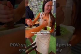 POV: You booked the viral pesto cooking class in Italy! 🤤🇮🇹🌿