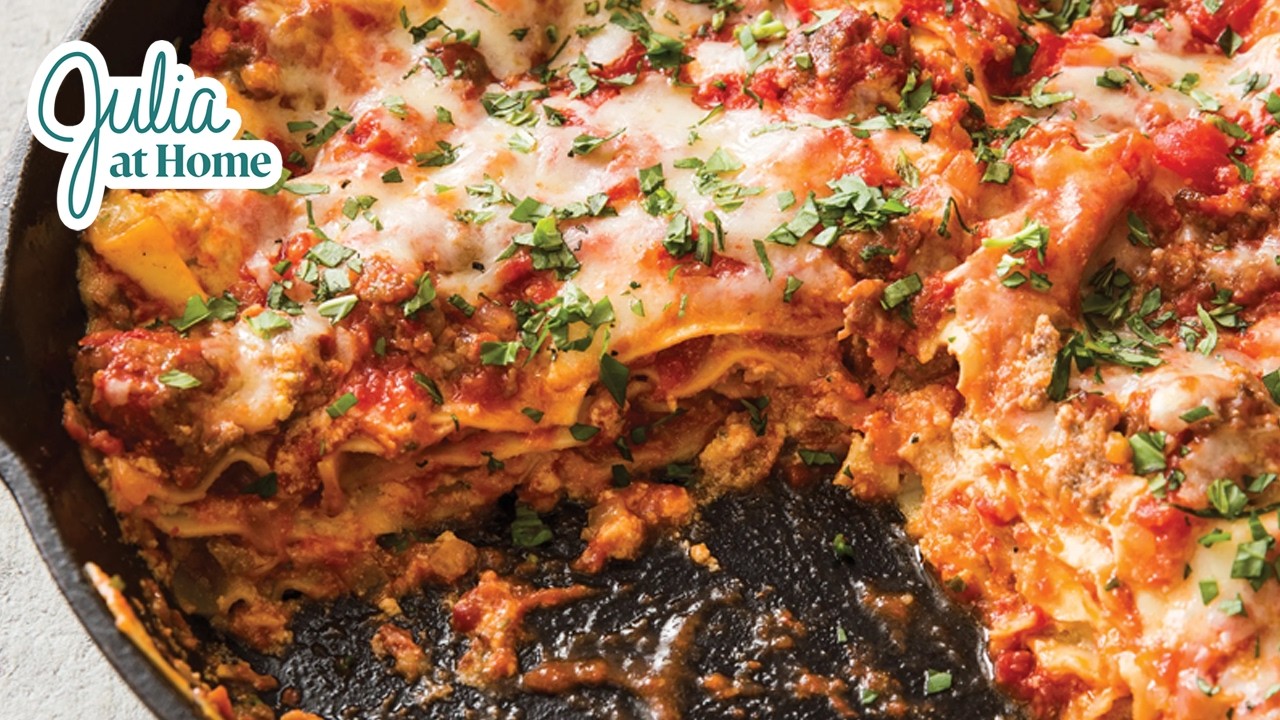 Easy One-Pan Sausage Lasagna Recipe | Full Episode | Julia at Home (S7 E7) Easy One-Pan Sausage Lasagna Recipe | Full Episode | Julia at Home (S7 E7)