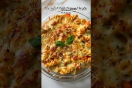 Baked Pink Sauce Pasta #pasta #pinksaucepasta #recipe #shorts #recipeshorts #cooking #bakedpasta