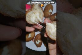 Italian Ceassy potato Fry 🥐 #ytshorts #ytstudioes #recipe #food #streetfood #cooking