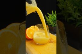 🍊✨ Creamy Orange Dream#OrangeMilkBliss  #juice #italy #cooking #food