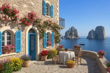 Italian Vibes 🎶 Mediterranean Music | Relaxing Dining View by the Sea