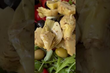 Easy Italian Antipasti Salad 🥗 Fresh Mediterranean Recipe #Shorts