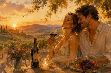 Tuscany Vineyard Jazz 🍷 Romantic Dinner Music at Sunset | Italian Wine Terrace Lounge 2 Hours