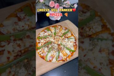 🍕Cheesy Paneer Pizza Recipe ❤️| Quick & Easy! #shorts #pizza #easyrecipe