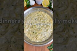 Lemon Garlic Alfredo Spaghetti 🍋(Full recipe in the description & comments 🫡)